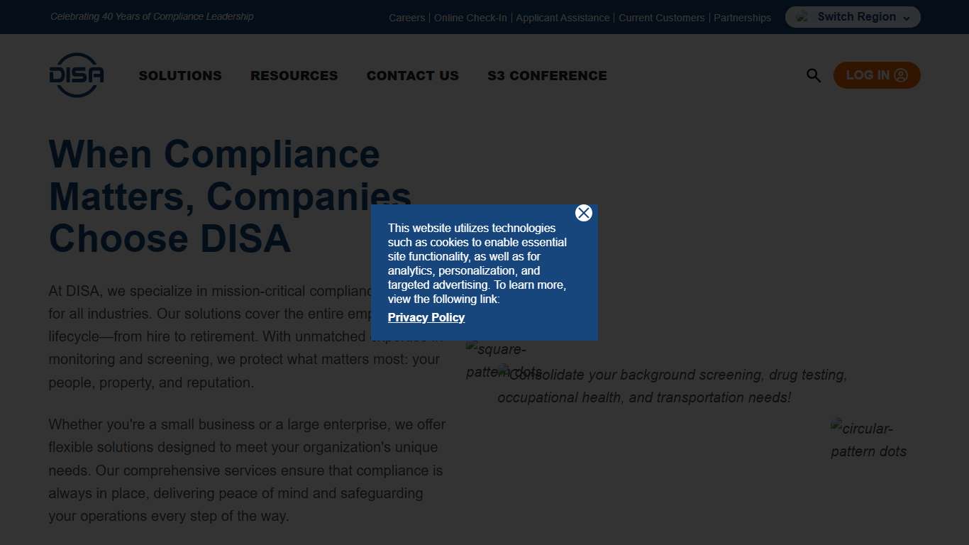 Workforce Compliance & Screening Solutions | DISA